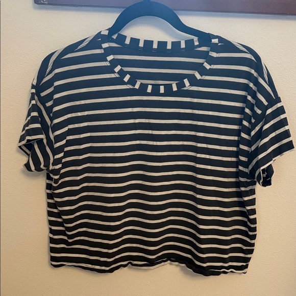 lululemon athletica Tops - Lululemon Cate’s tshirt Black and White Striped